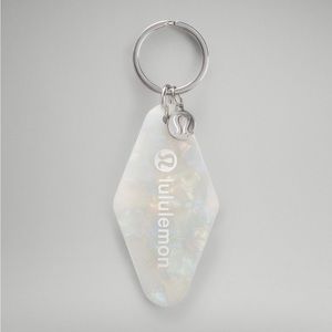 Hotel key chain in opal white